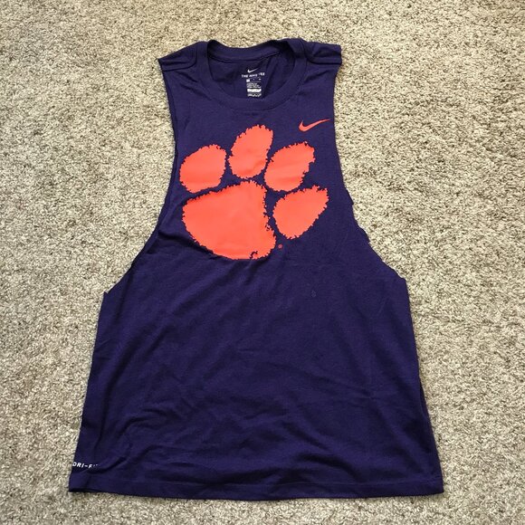 Nike Clemson Cut Off Tank Top - Picture 1 of 4